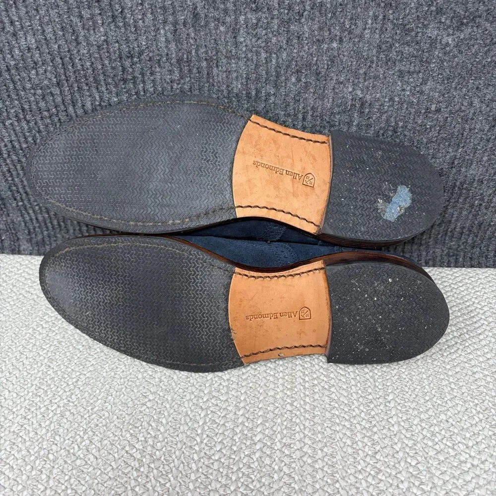 Allen Edmonds Strand Cap Toe Oxfords Navy Blue Suede Dress Shoes Men’s 10 D